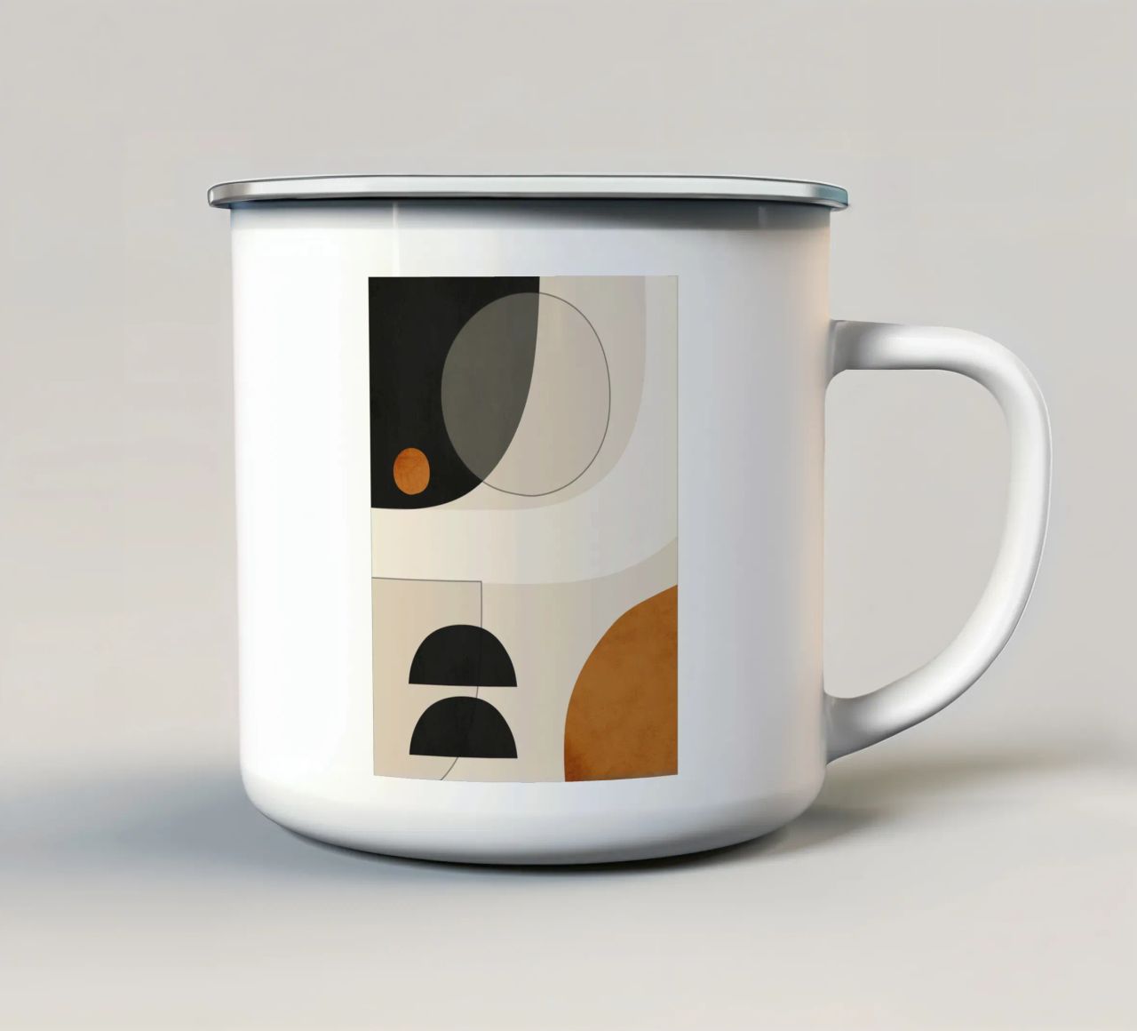 Forme astratte minimali 133 tazza in smalto da ThingDesign