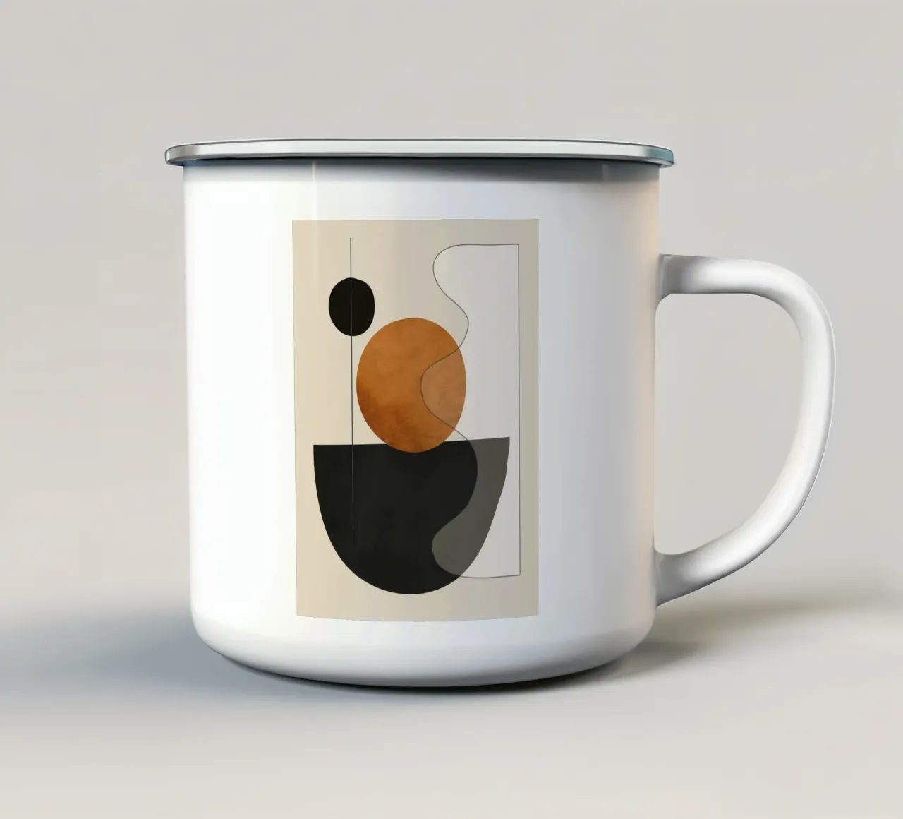 Formes abstraites minimales 135 mug en émail de ThingDesign