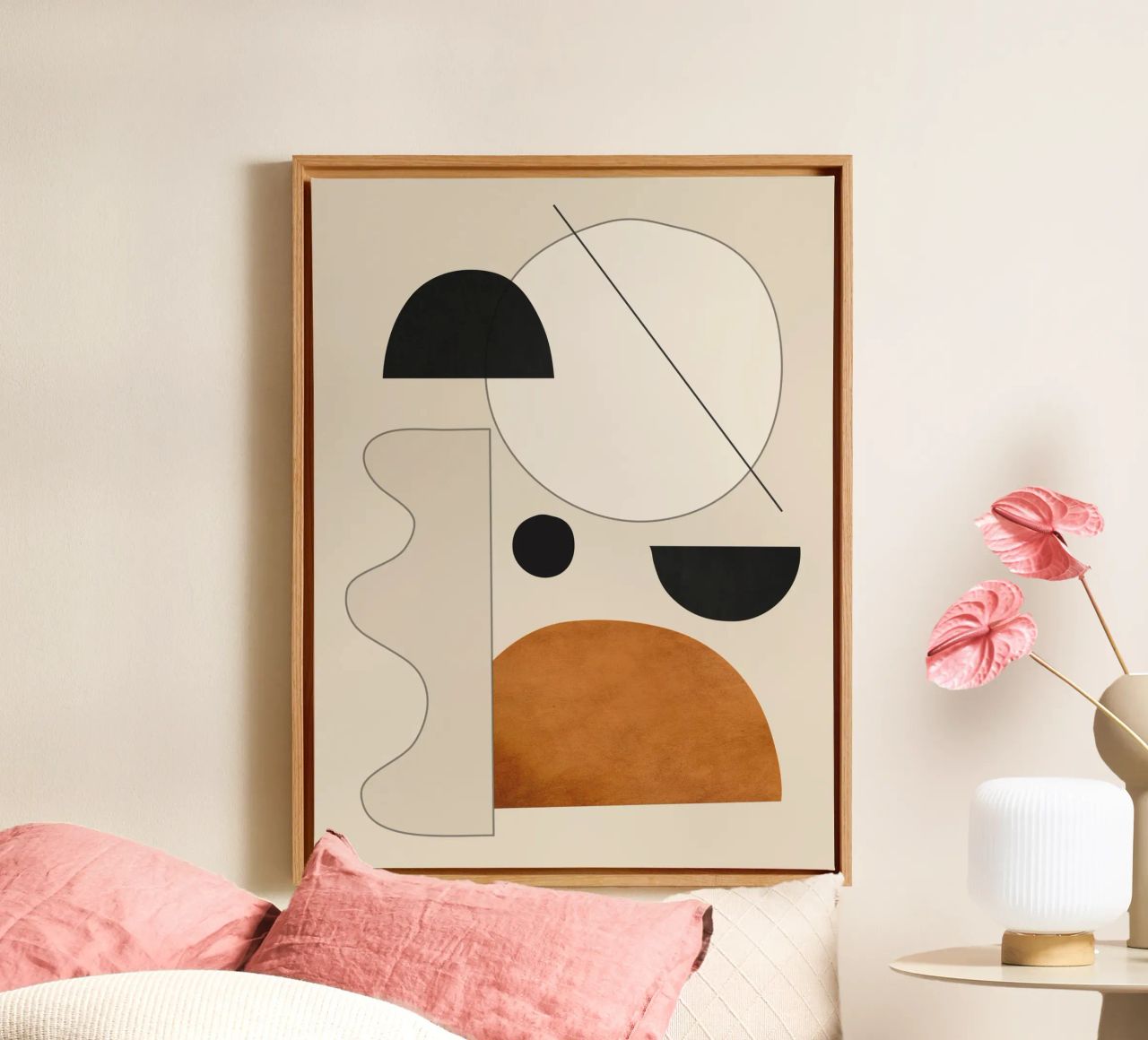 Abstrakte Minimalformen 134a2 Leinwand von ThingDesign