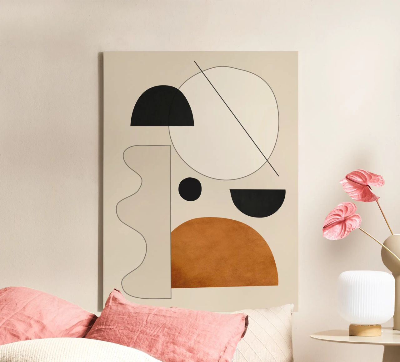 Abstrakte Minimalformen 134a2 Leinwand von ThingDesign