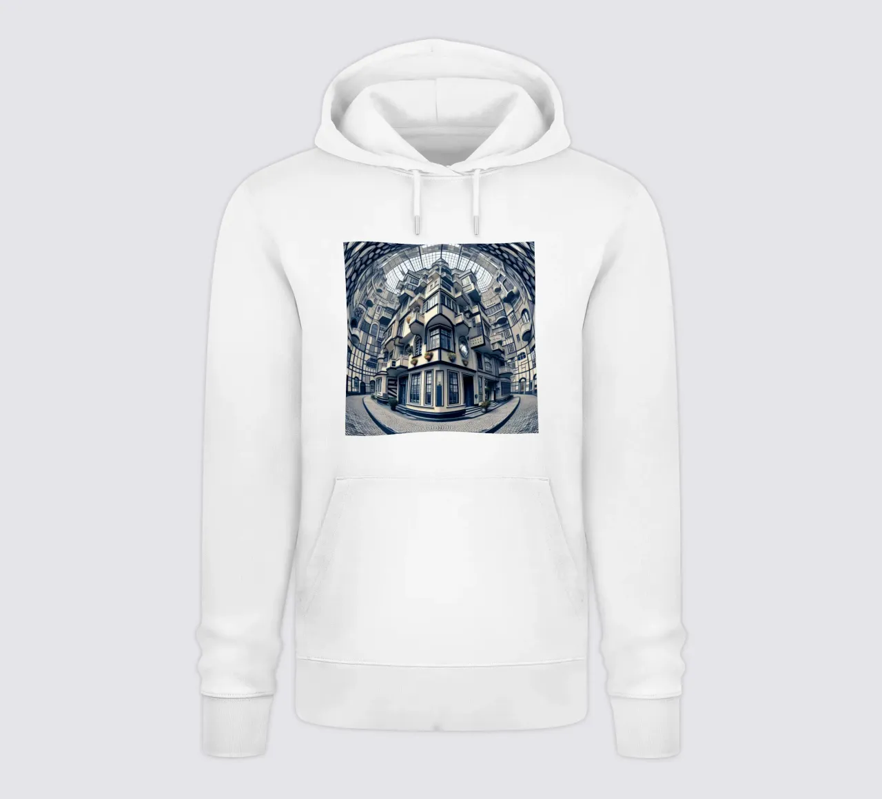 Sphere 006 - Futuristic Atrium With Geometric Architecture felpa con cappuccio da Spheres