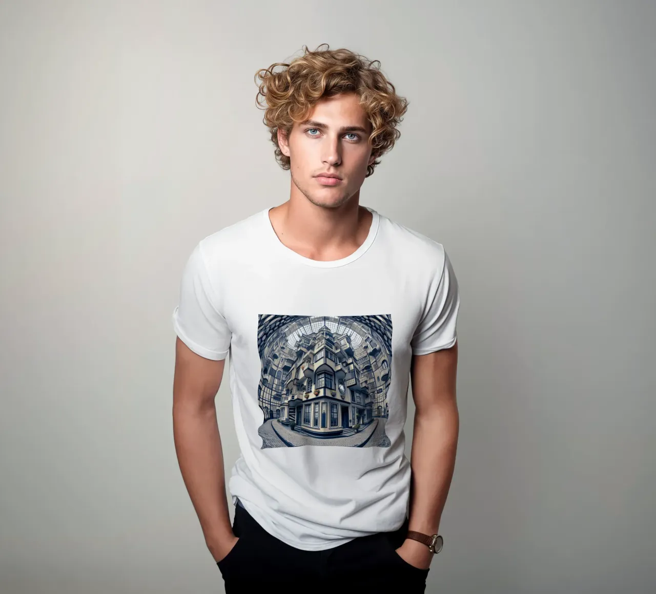 Sphere 006 - Futuristic Atrium With Geometric Architecture t-shirt da Spheres