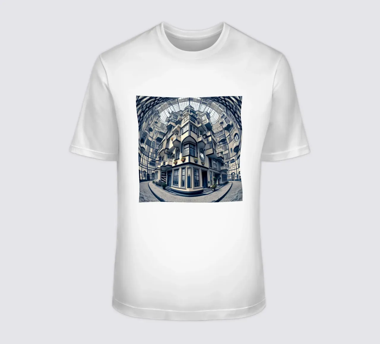 Sphere 006 - Futuristic Atrium With Geometric Architecture t-shirt da Spheres