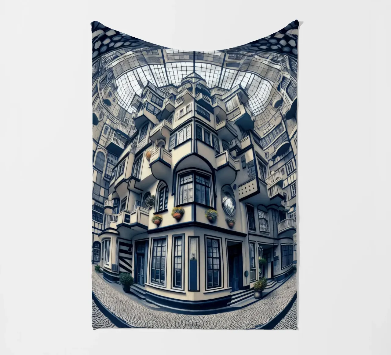 Sphere 006 - Futuristic Atrium With Geometric Architecture coperta in pile da Spheres