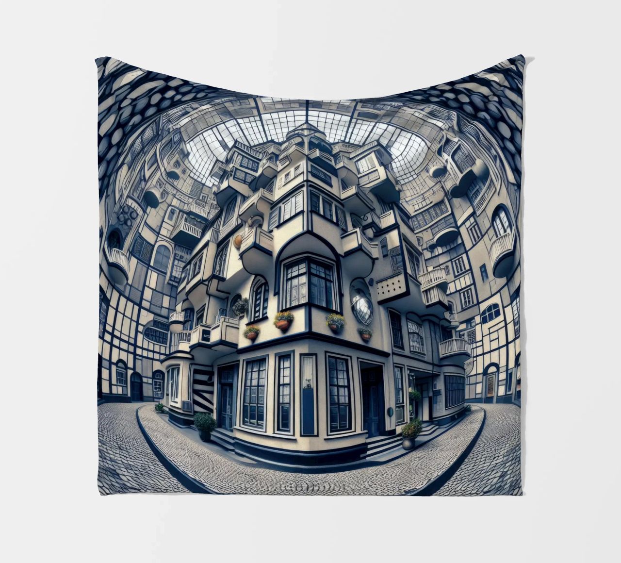 Sphere 006 - Futuristic Atrium With Geometric Architecture coperta in pile da Spheres