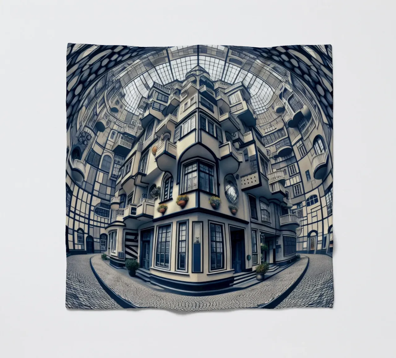 Sphere 006 - Futuristic Atrium With Geometric Architecture coperta in pile da Spheres