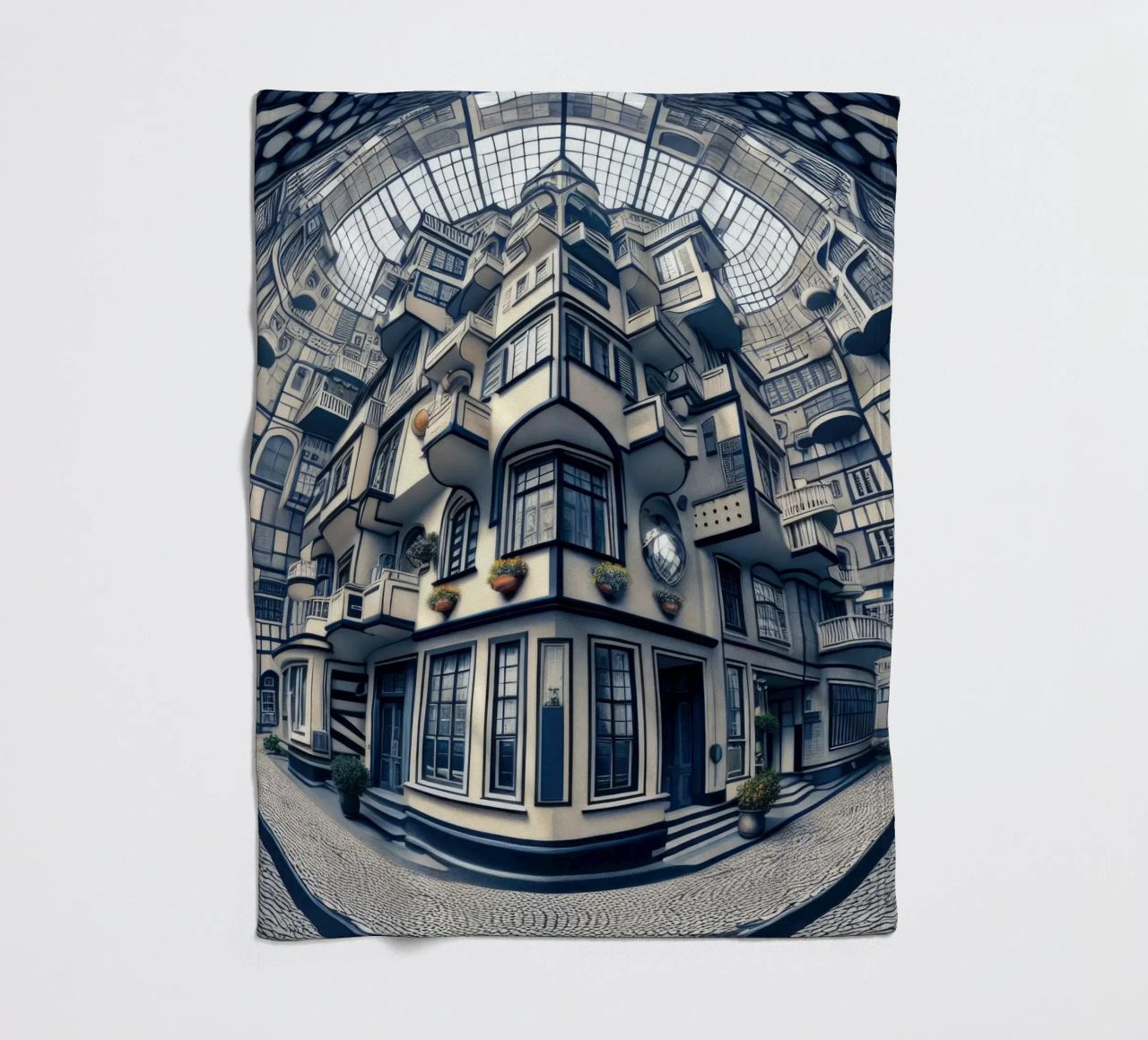 Sphere 006 - Futuristic Atrium With Geometric Architecture coperta in pile da Spheres