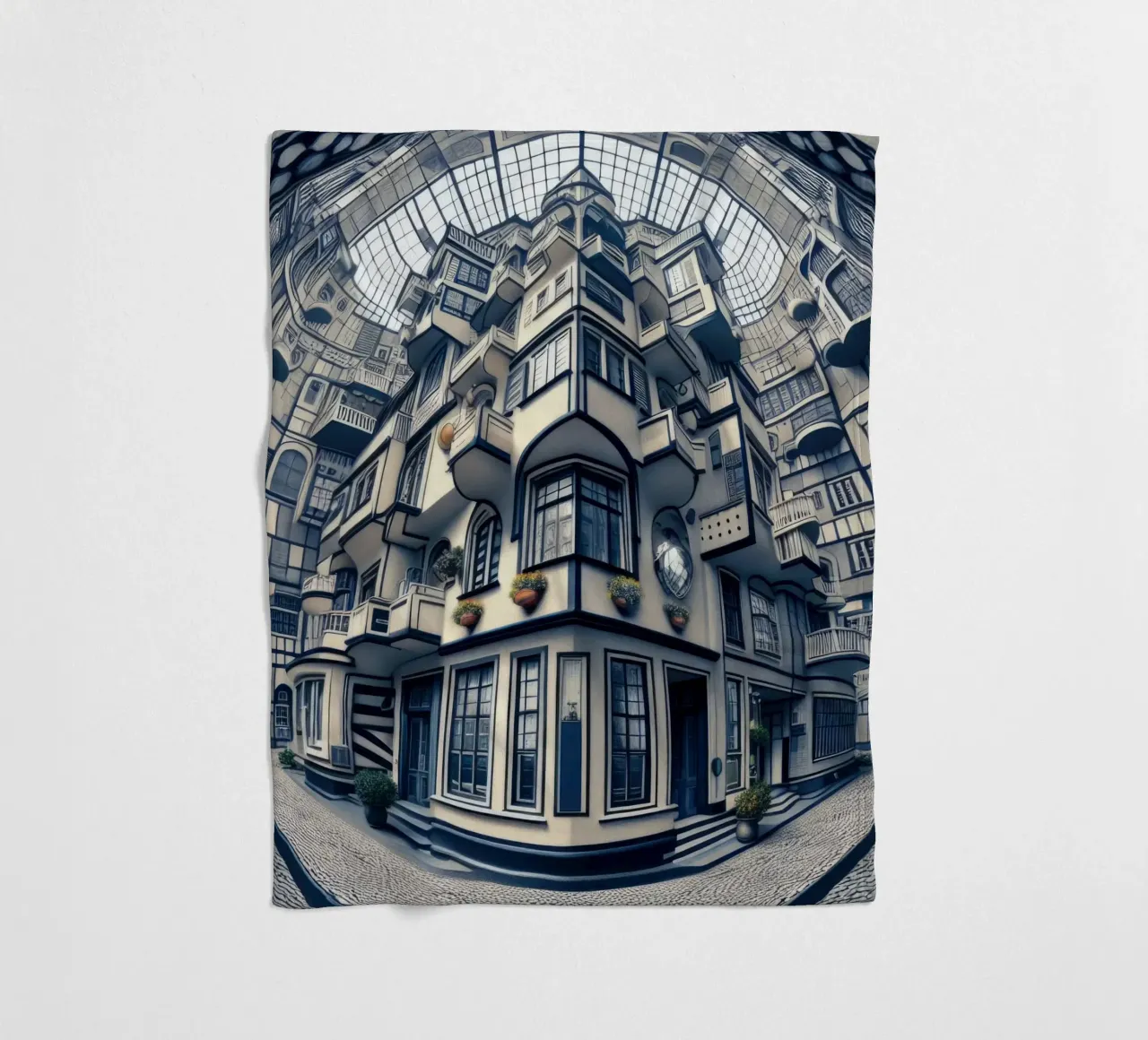 Sphere 006 - Futuristic Atrium With Geometric Architecture coperta in pile da Spheres