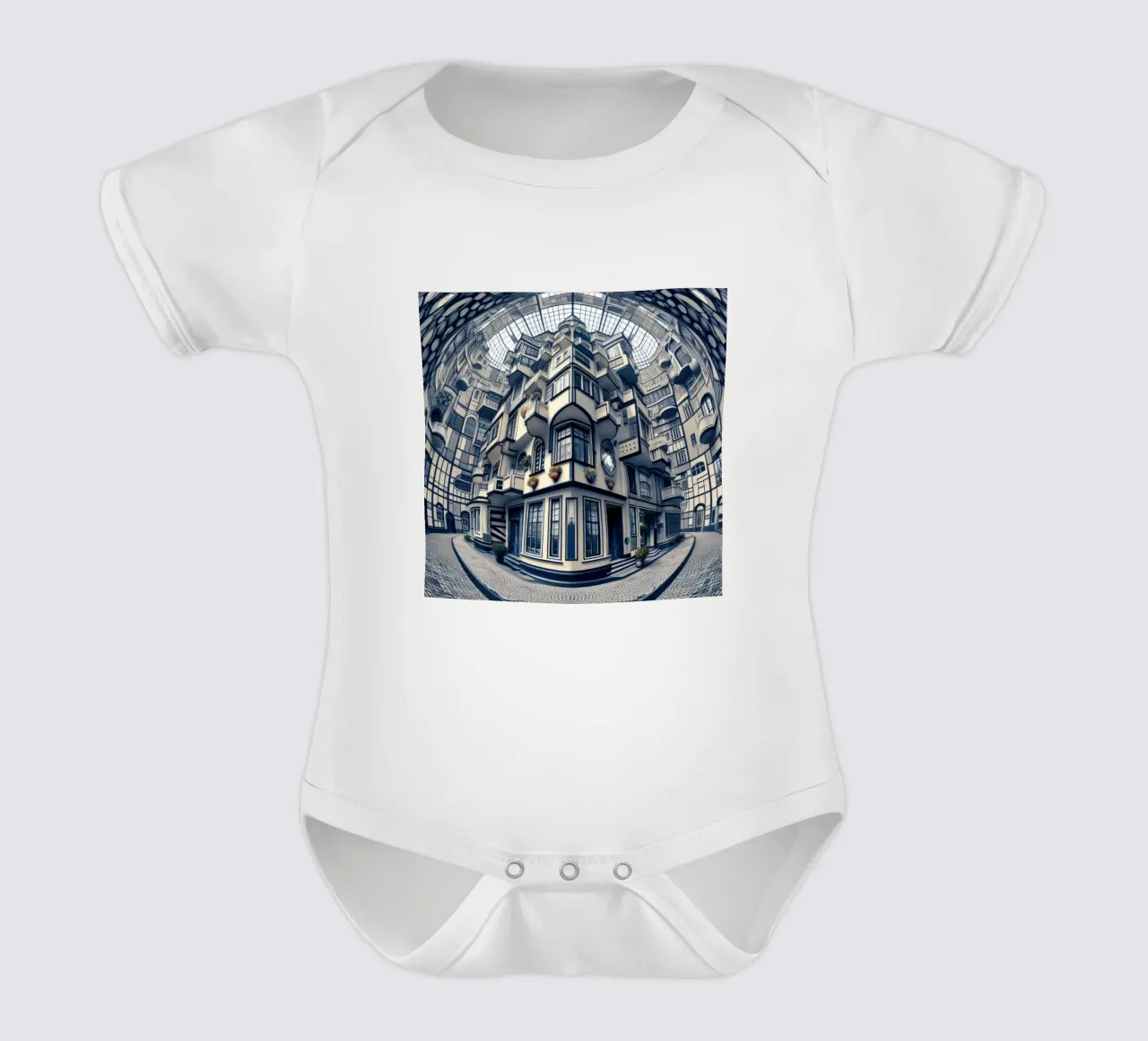 Sphere 006 - Futuristic Atrium With Geometric Architecture body neonato maniche corte da Spheres