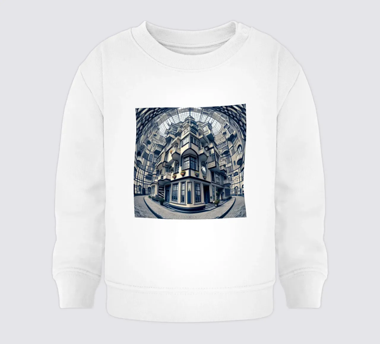 Sphere 006 - Futuristic Atrium With Geometric Architecture Baby Sweatshirt von Spheres