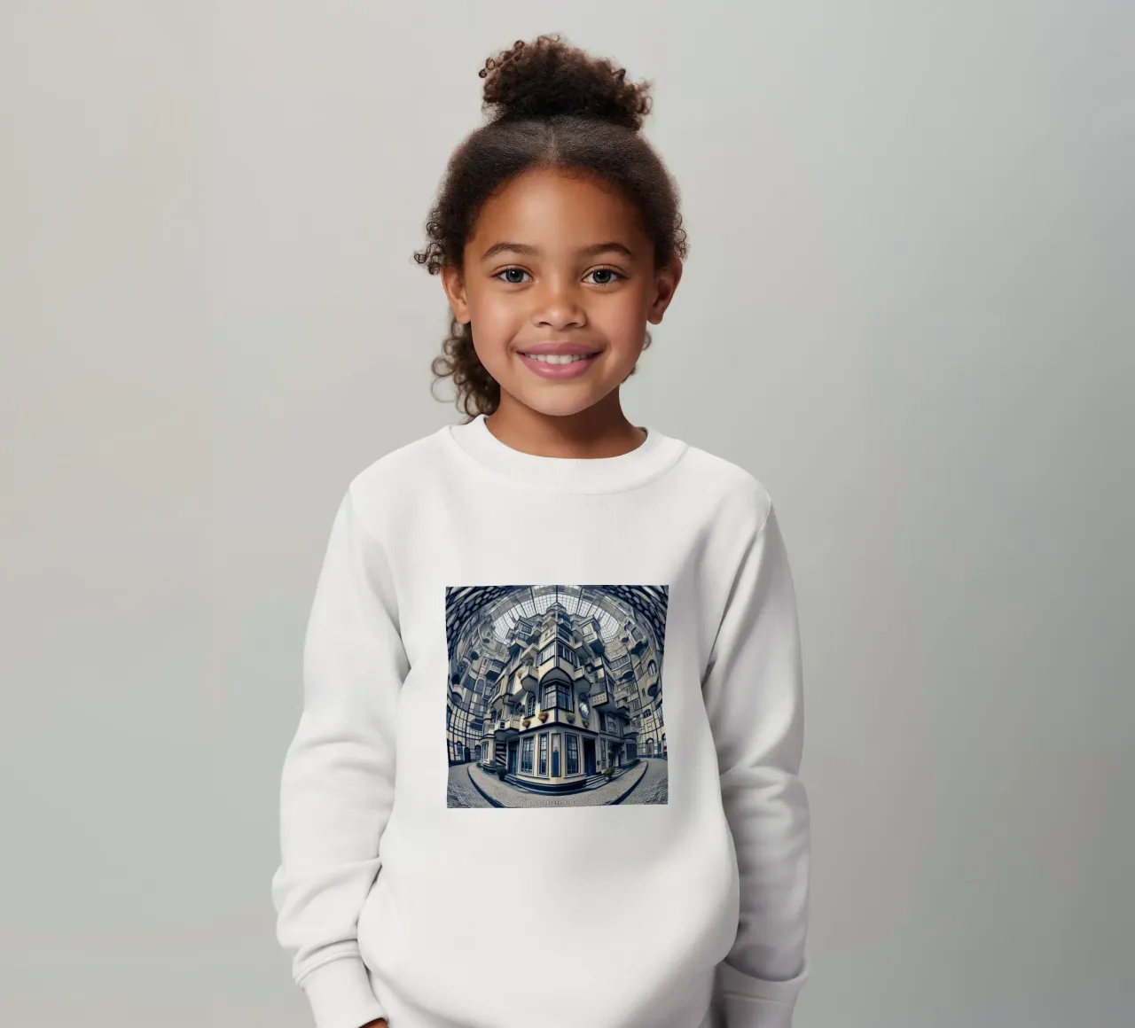 Sphere 006 - Futuristic Atrium With Geometric Architecture kinder sweatshirt van Spheres