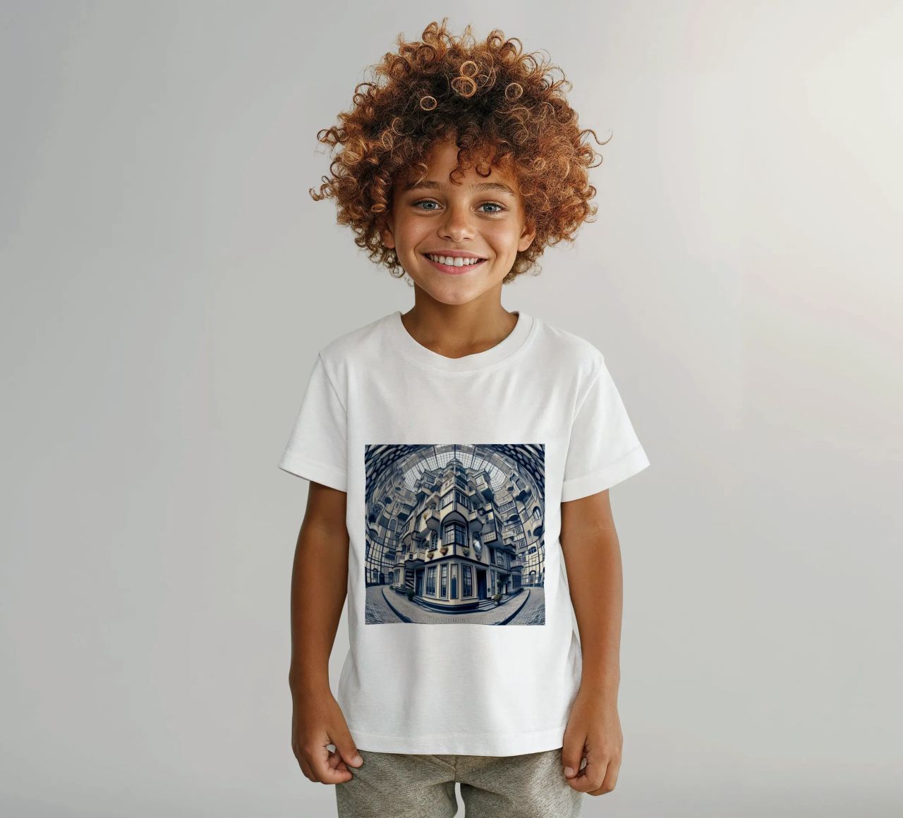 Sphere 006 - Futuristic Atrium With Geometric Architecture t-shirt bambini da Spheres