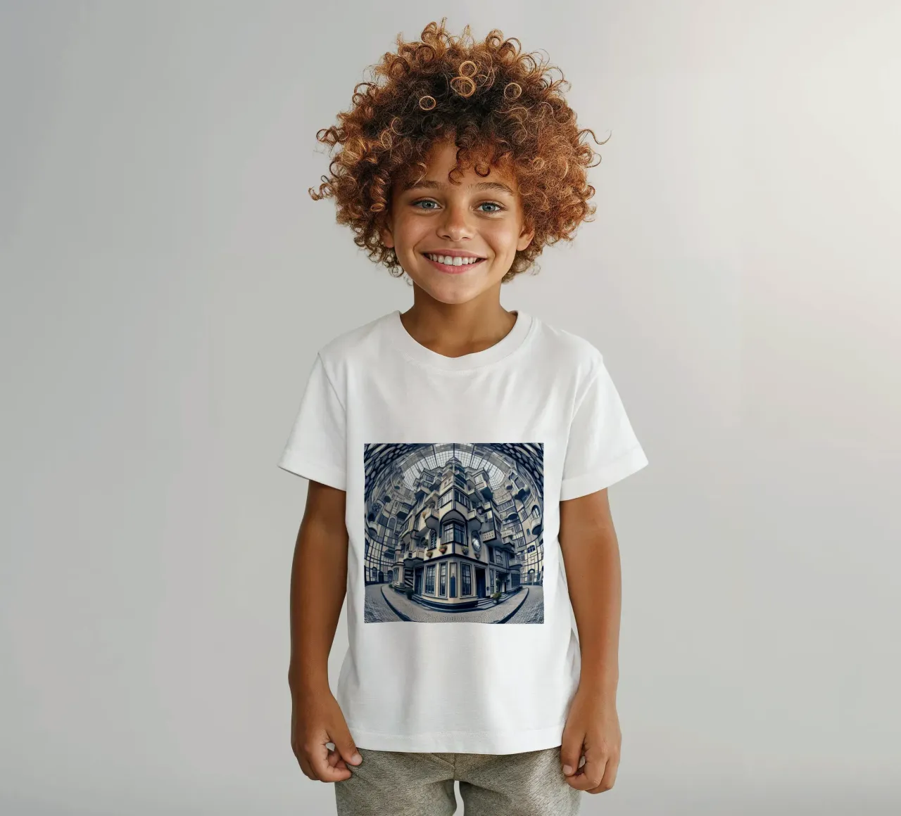 Sphere 006 - Futuristic Atrium With Geometric Architecture t-shirt bambini da Spheres