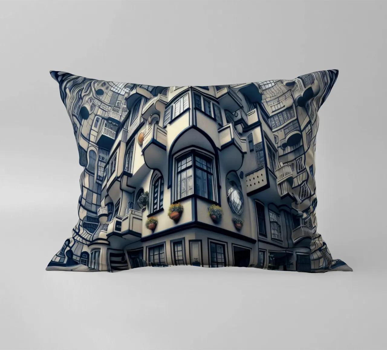 Sphere 006 - Futuristic Atrium With Geometric Architecture coussin de Spheres