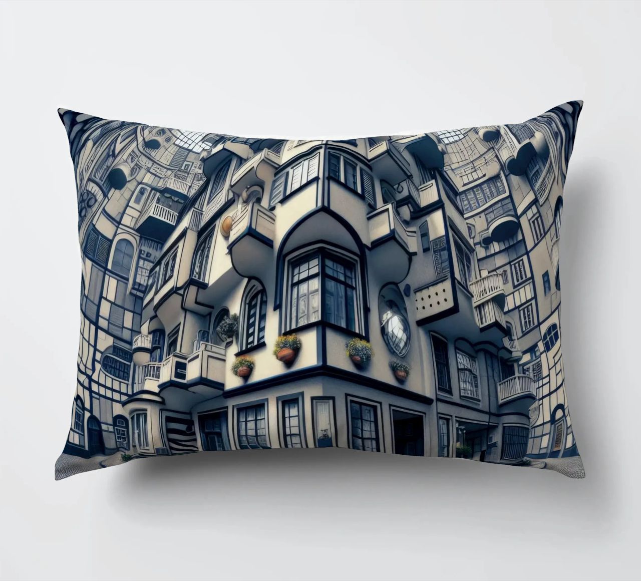 Sphere 006 - Futuristic Atrium With Geometric Architecture cuscino da Spheres
