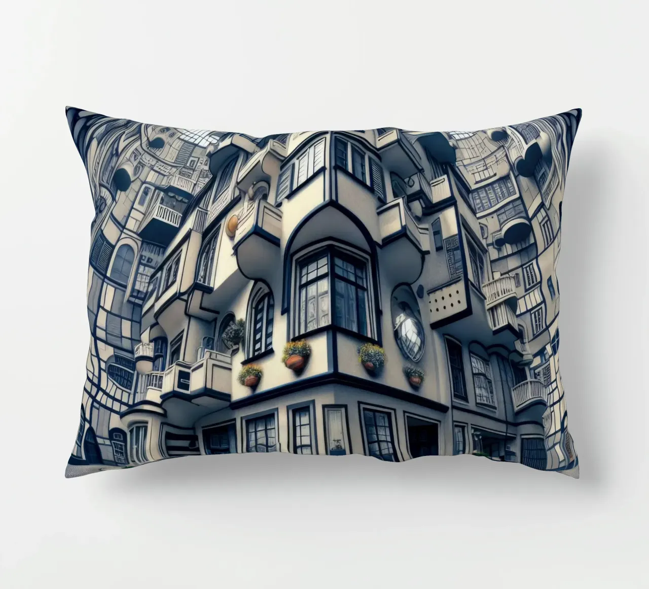 Sphere 006 - Futuristic Atrium With Geometric Architecture decorative cushion by Spheres