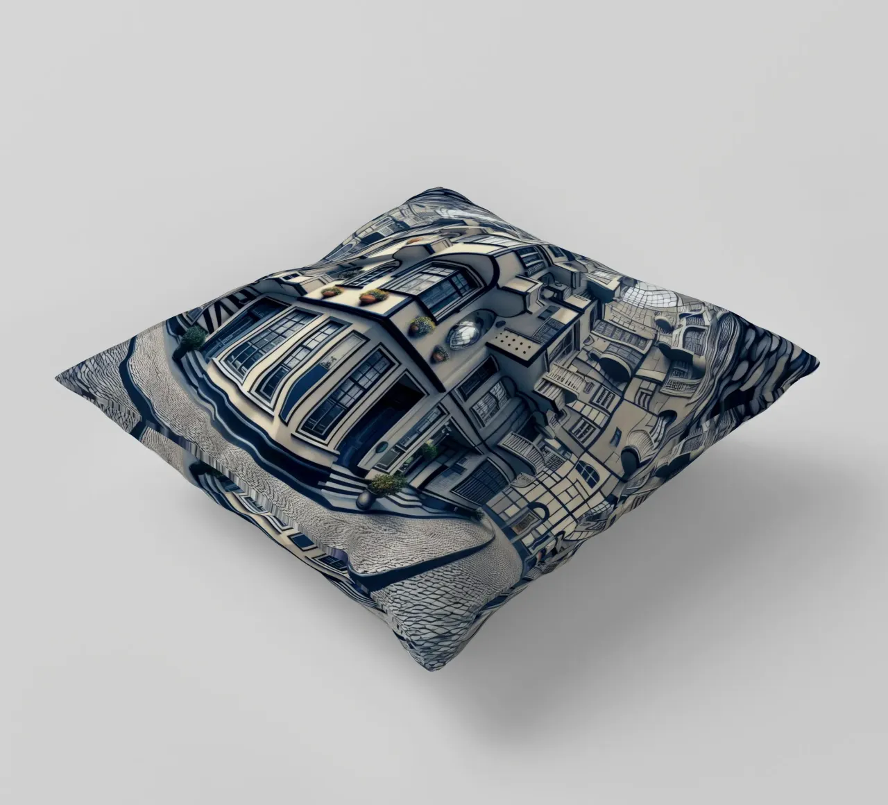 Sphere 006 - Futuristic Atrium With Geometric Architecture decorative cushion by Spheres