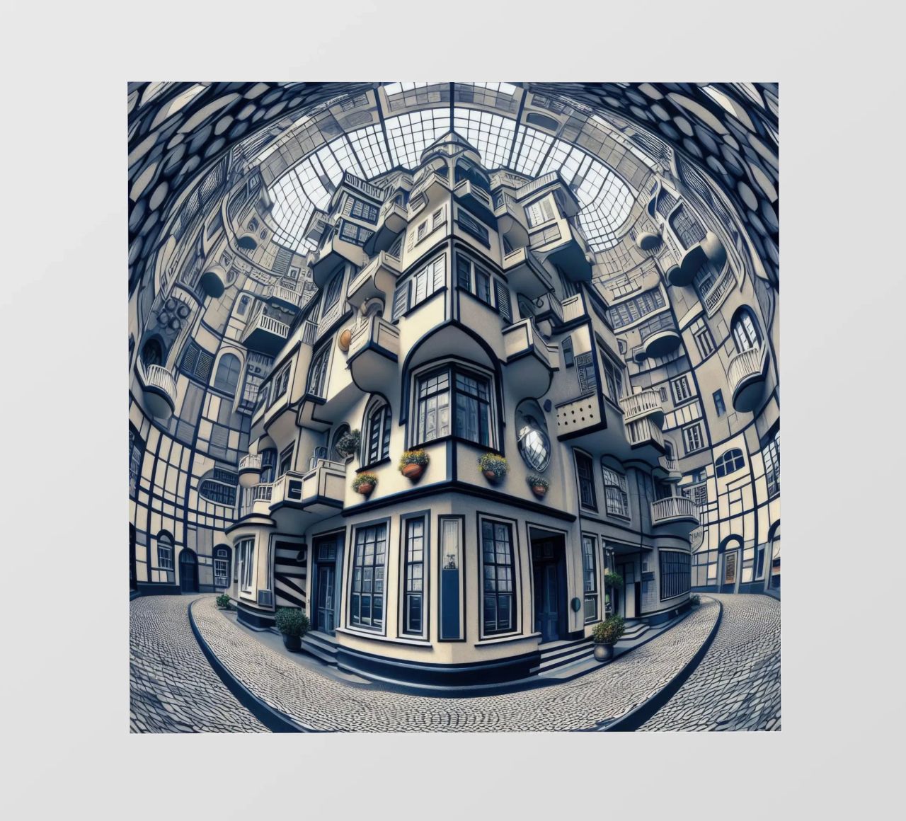 Sphere 006 - Futuristic Atrium With Geometric Architecture pellicola backlit da Spheres