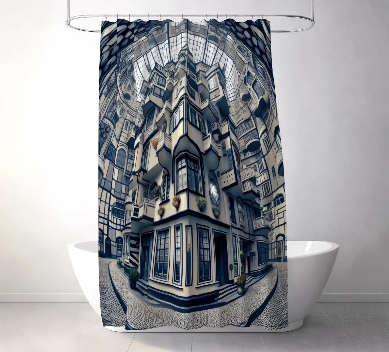 Sphere 006 - Futuristic Atrium With Geometric Architecture tenda da doccia da Spheres