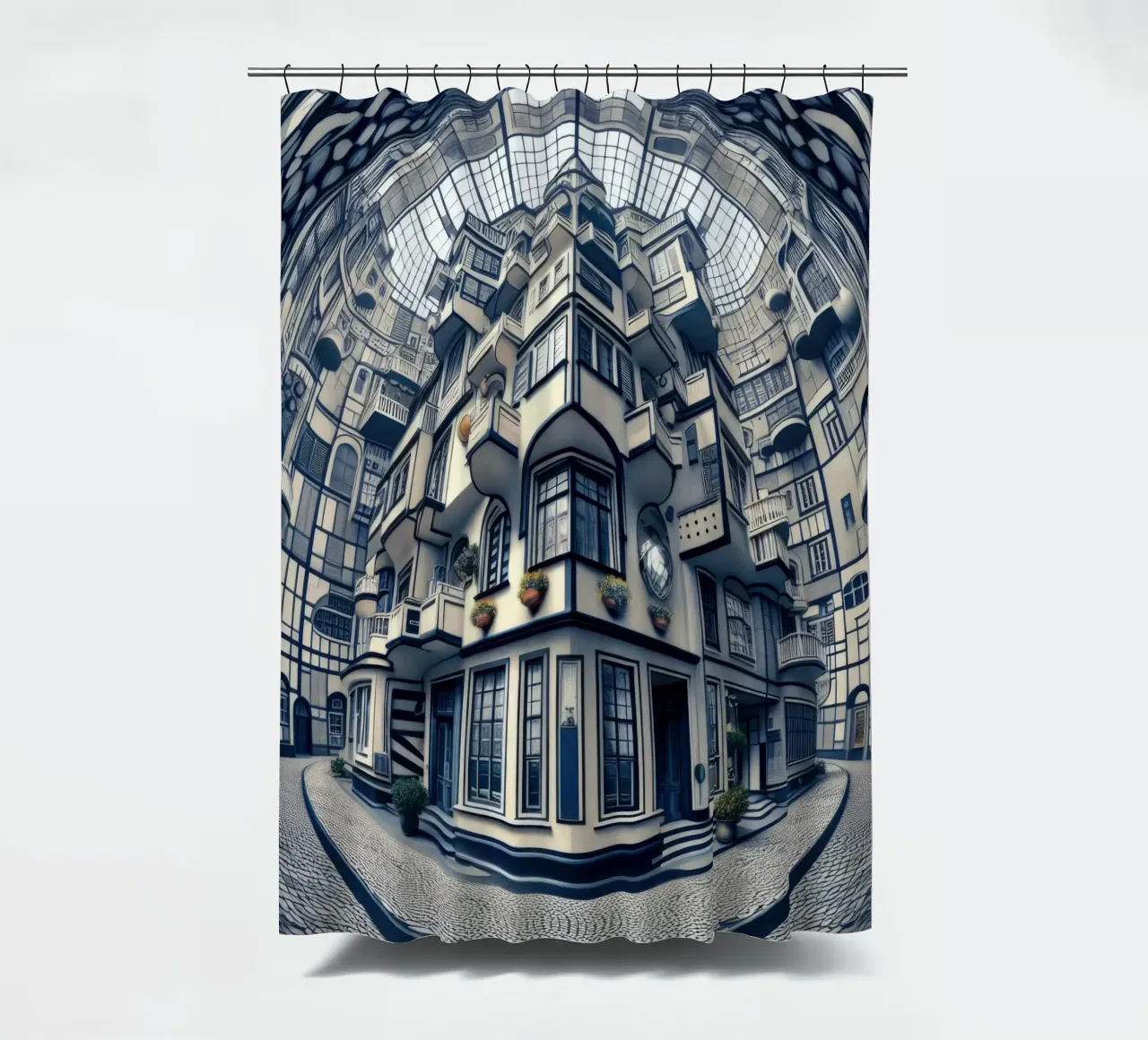 Sphere 006 - Futuristic Atrium With Geometric Architecture tenda da doccia da Spheres