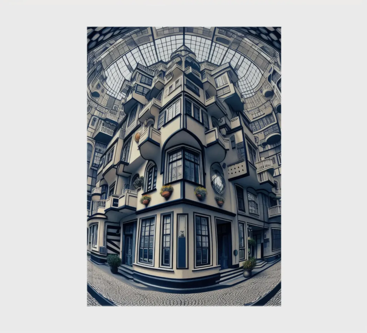 Sphere 006 - Futuristic Atrium With Geometric Architecture Notizbuch von Spheres