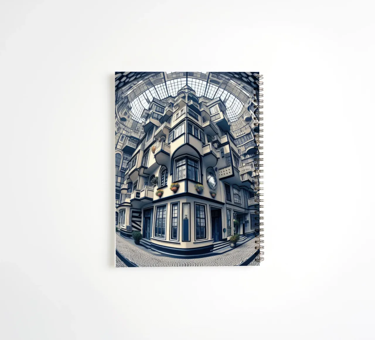 Sphere 006 - Futuristic Atrium With Geometric Architecture diario ad anelli da Spheres