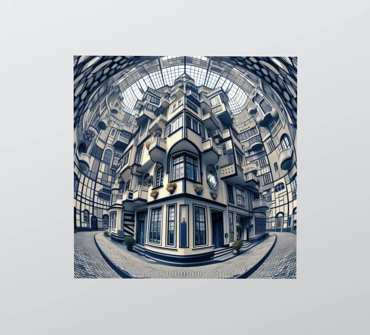 Sphere 006 - Futuristic Atrium With Geometric Architecture adesivo da Spheres