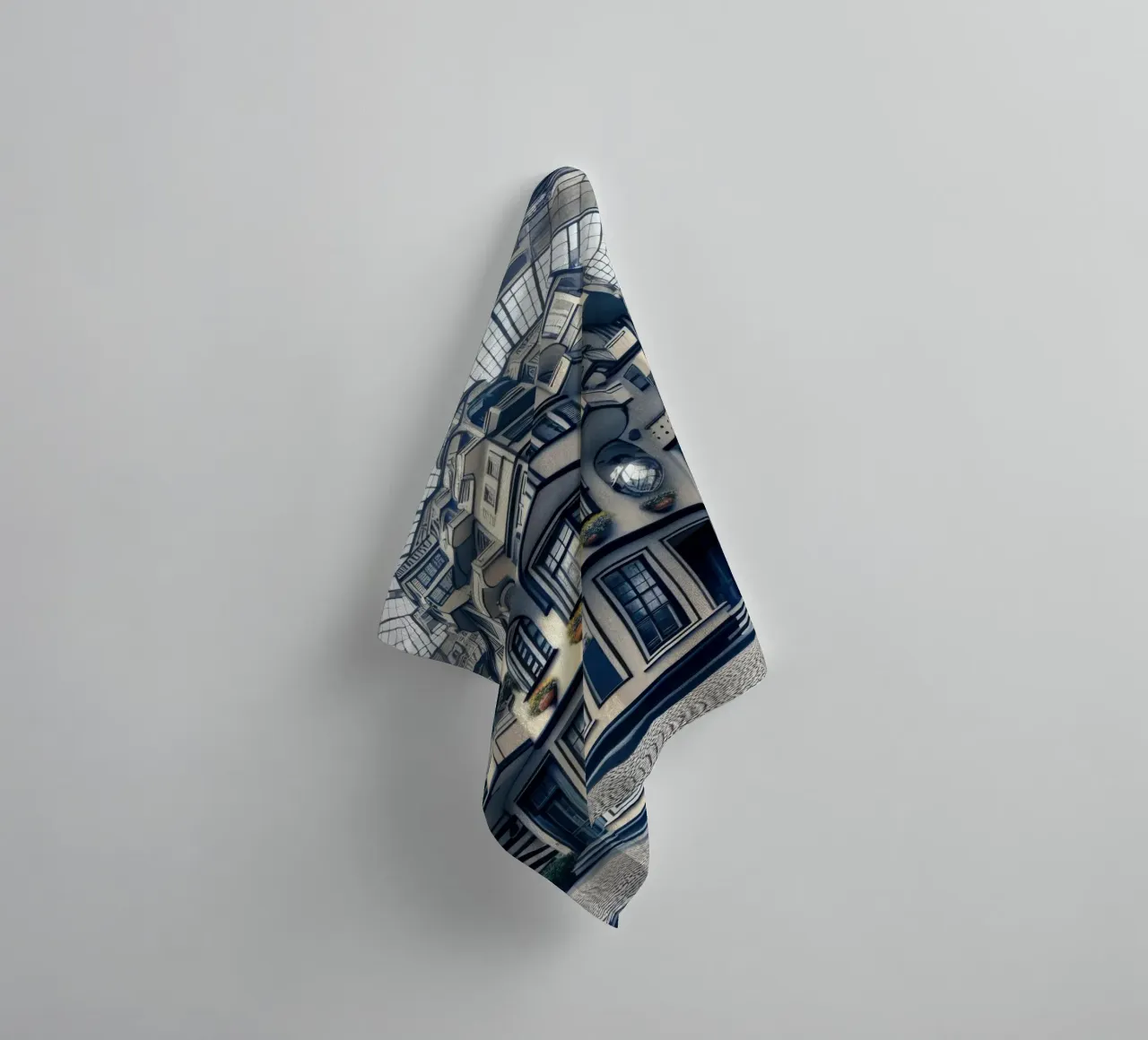 Sphere 006 - Futuristic Atrium With Geometric Architecture Handtuch von Spheres