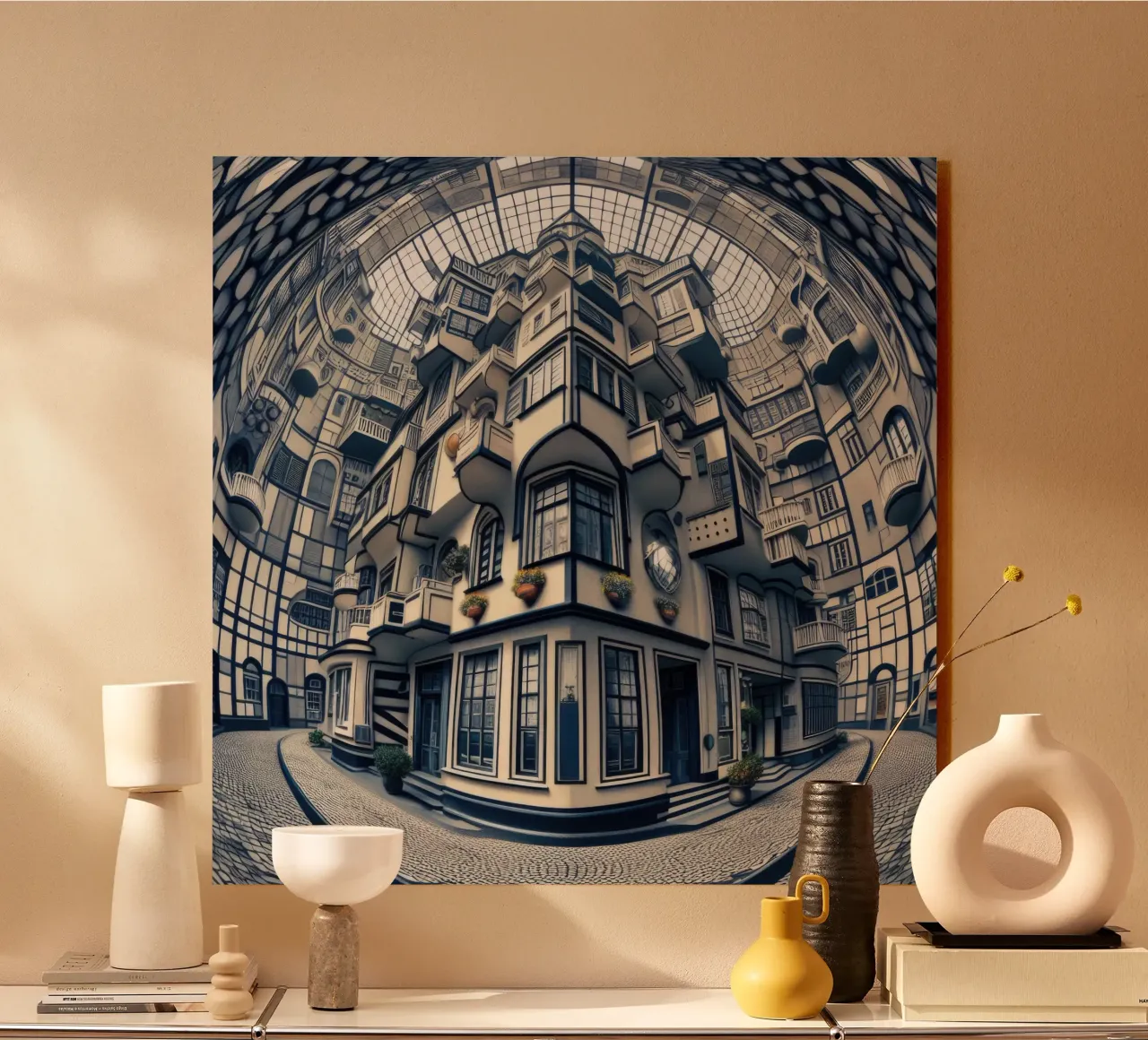Sphere 006 - Futuristic Atrium With Geometric Architecture Acryl-Glas von Spheres