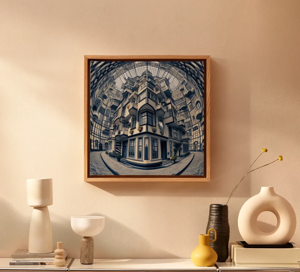 Sphere 006 - Futuristic Atrium With Geometric Architecture toile de Spheres