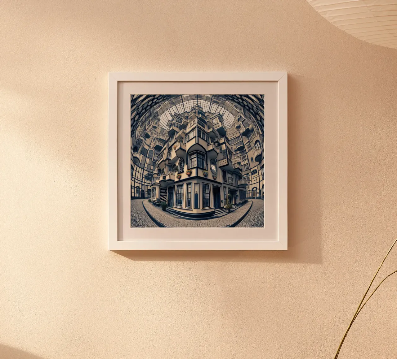 Sphere 006 - Futuristic Atrium With Geometric Architecture carta hahnemühle da Spheres