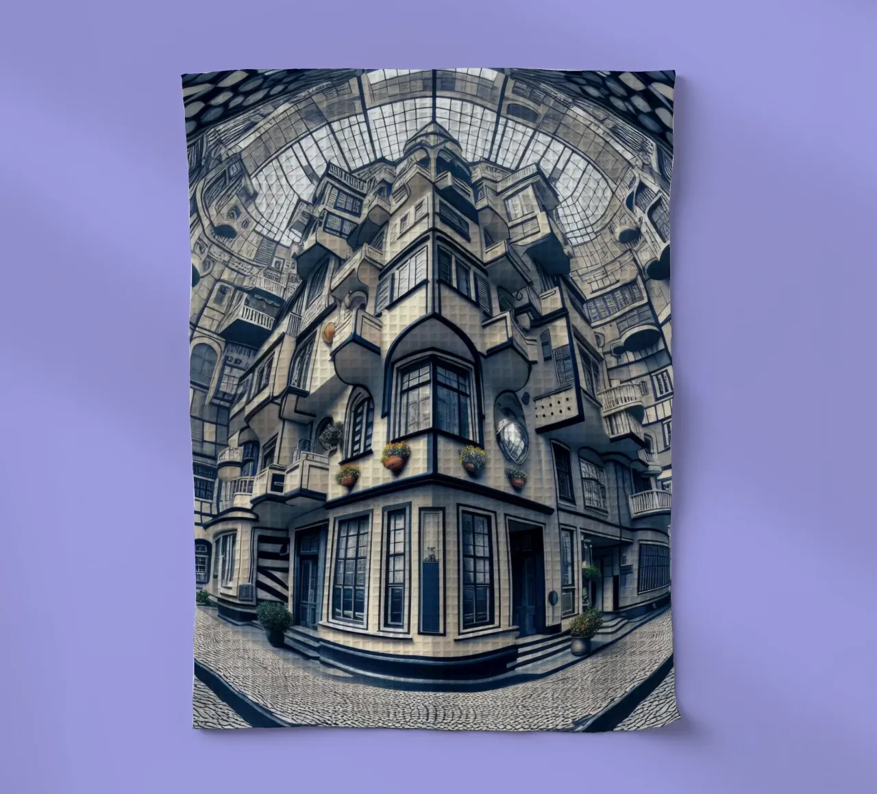 Sphere 006 - Futuristic Atrium With Geometric Architecture canovaccio da cucina da Spheres