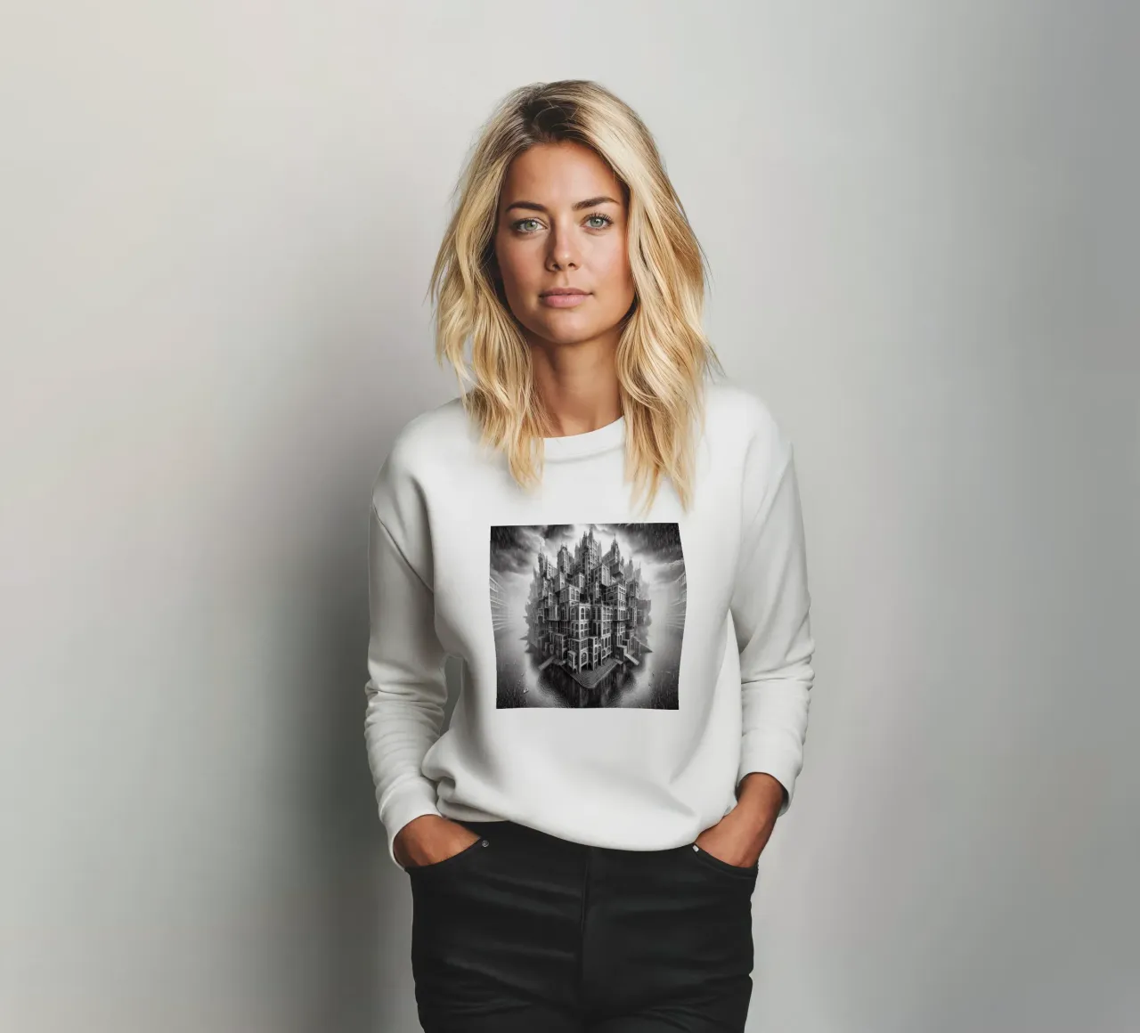 Sphere 009 - Monochromatic Gothic Architecture sweatshirt by Spheres