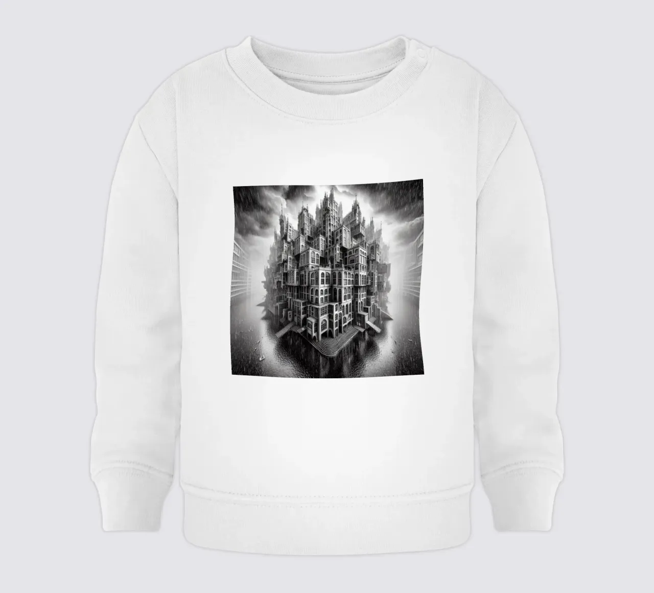 Sphere 009 - Monochromatic Gothic Architecture felpa neonato da Spheres