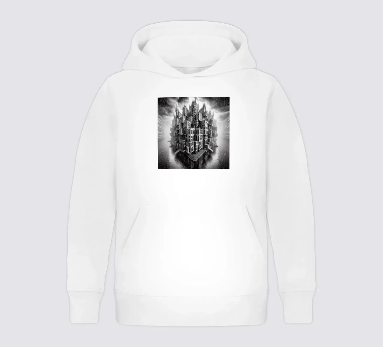 Sphere 009 - Monochromatic Gothic Architecture felpa bambino con cappuccio da Spheres