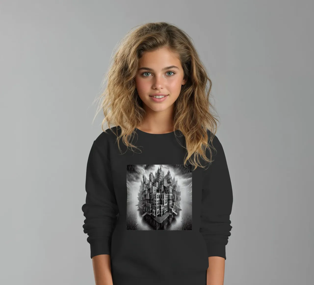 Sphere 009 - Monochromatic Gothic Architecture felpa bambino da Spheres