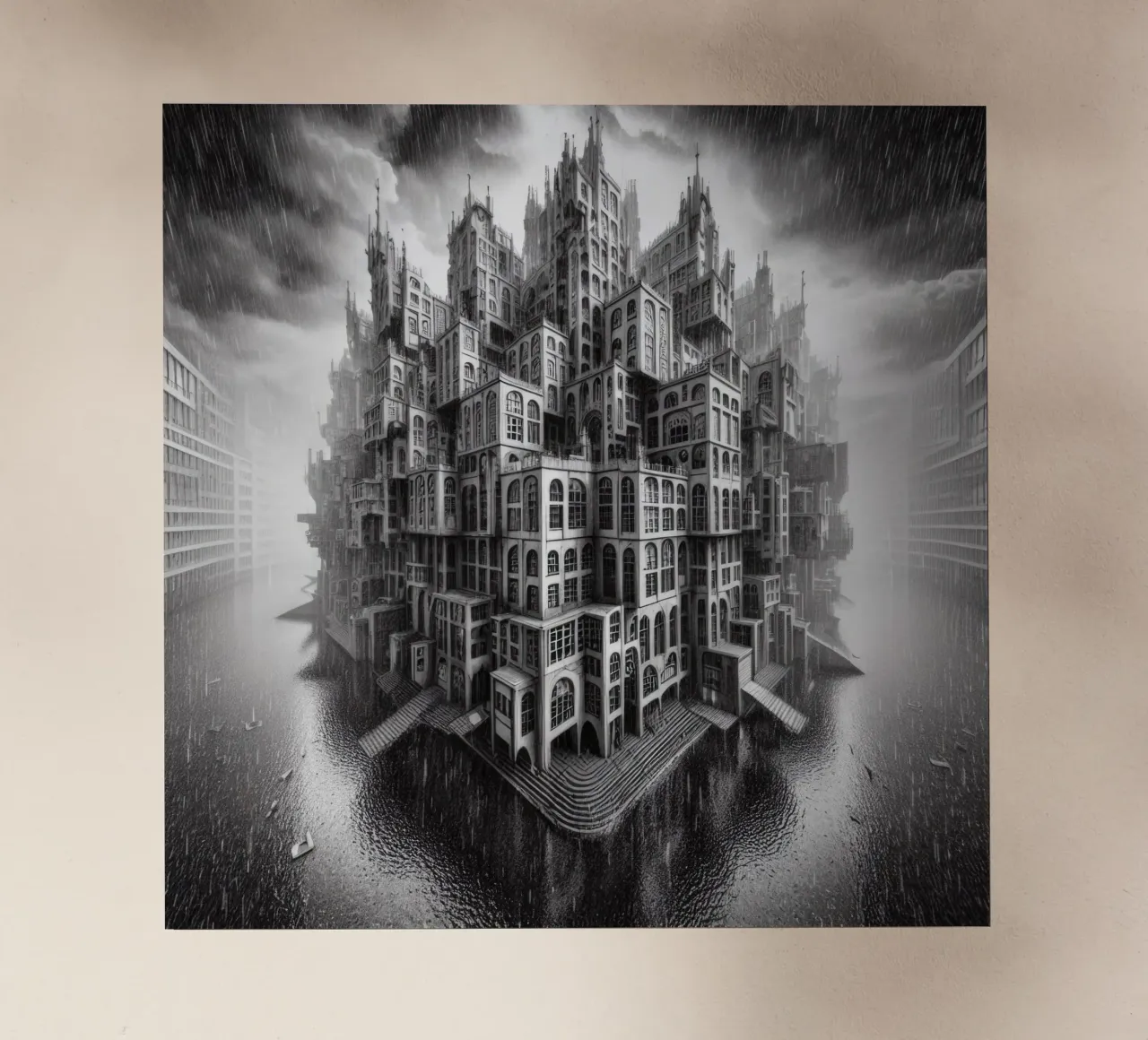 Sphere 009 - Monochromatic Gothic Architecture pellicola backlit da Spheres