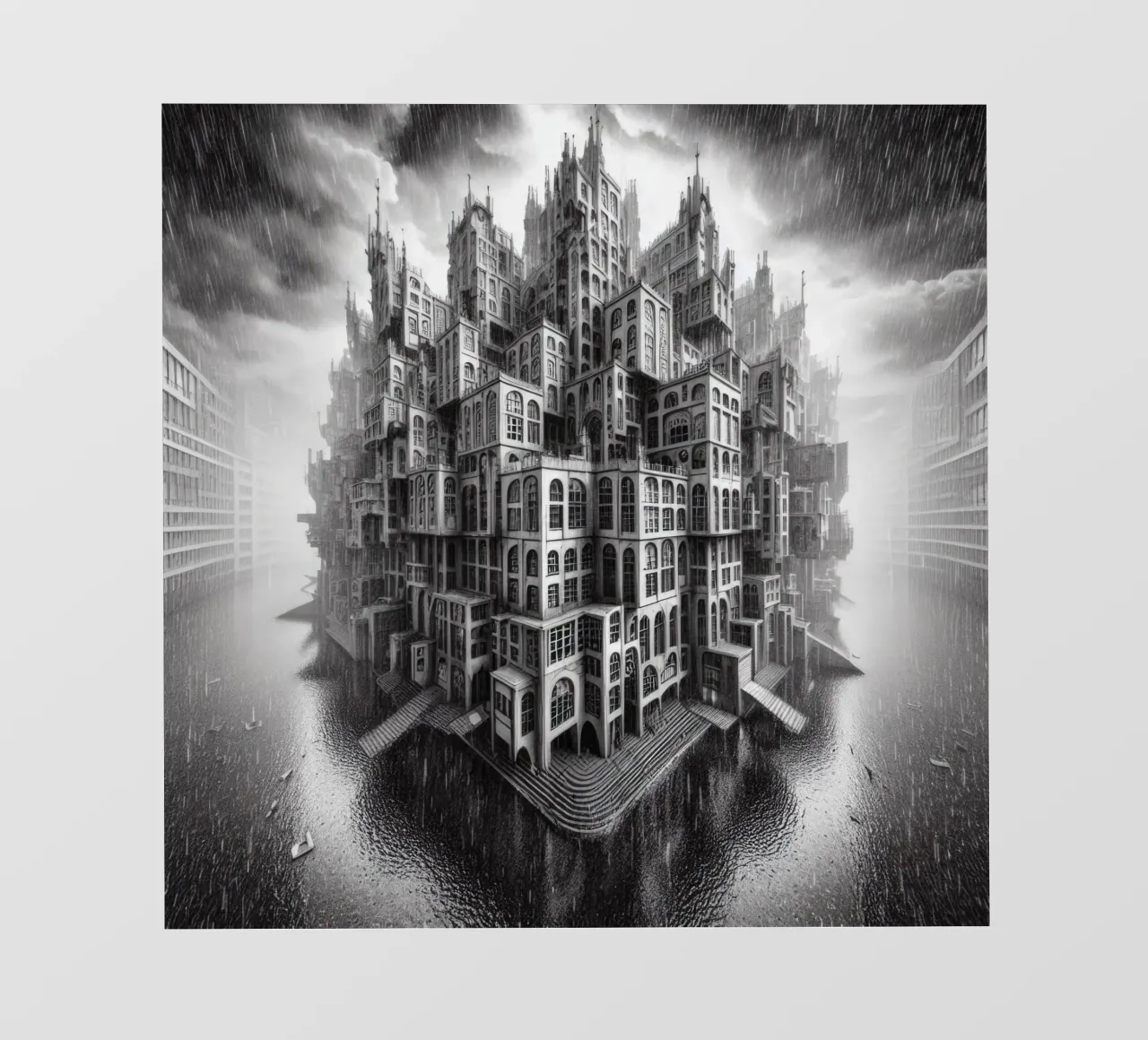 Sphere 009 - Monochromatic Gothic Architecture pellicola backlit da Spheres