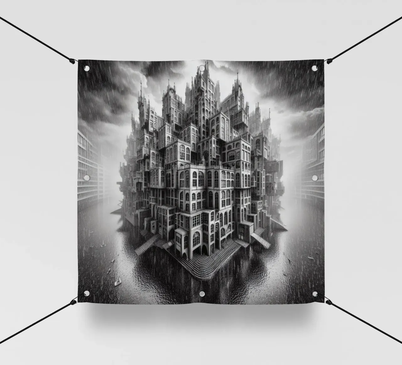 Sphere 009 - Monochromatic Gothic Architecture telo in pvc da Spheres