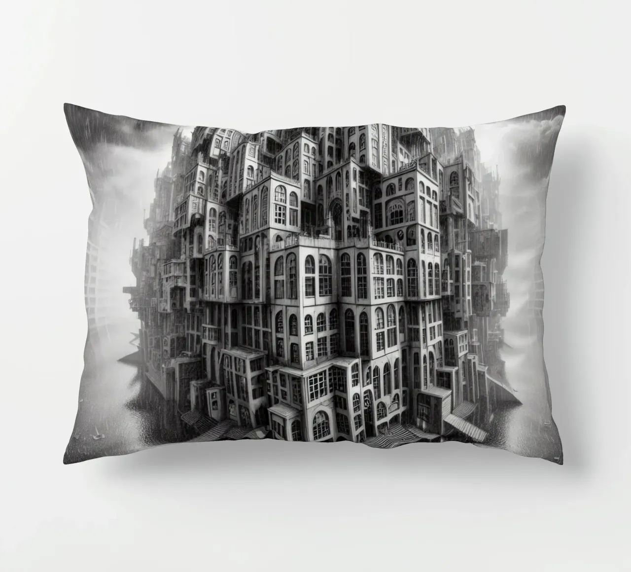 Sphere 009 - Monochromatic Gothic Architecture cuscino da Spheres