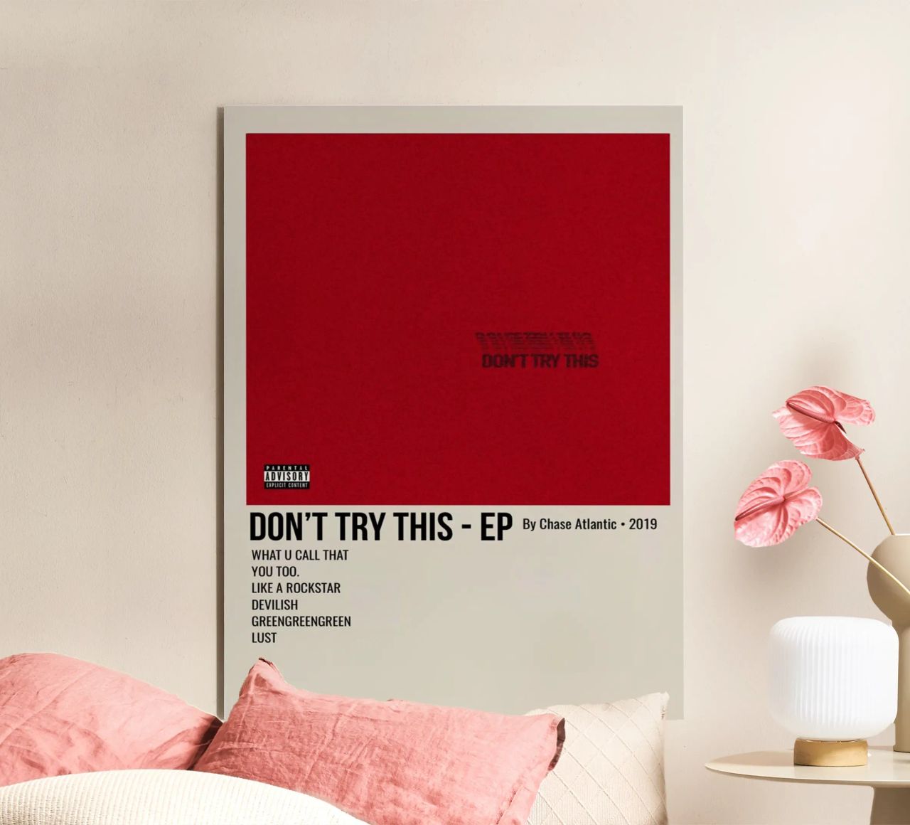 DON'T TRY THIS - EP By Chase Atlantic - 2019 alluminio dibond da SoundStudio