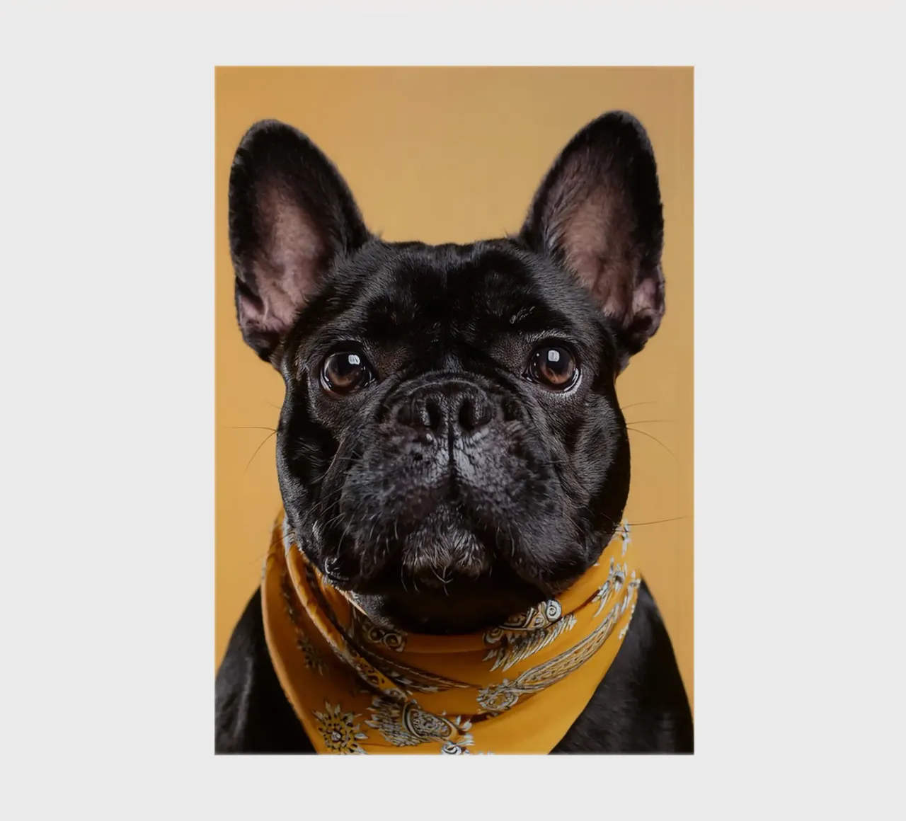 Chien d'arrêt à la mode dans un bandana jaune | Art canin moderne carnet de notes de FlexiDesignsByK