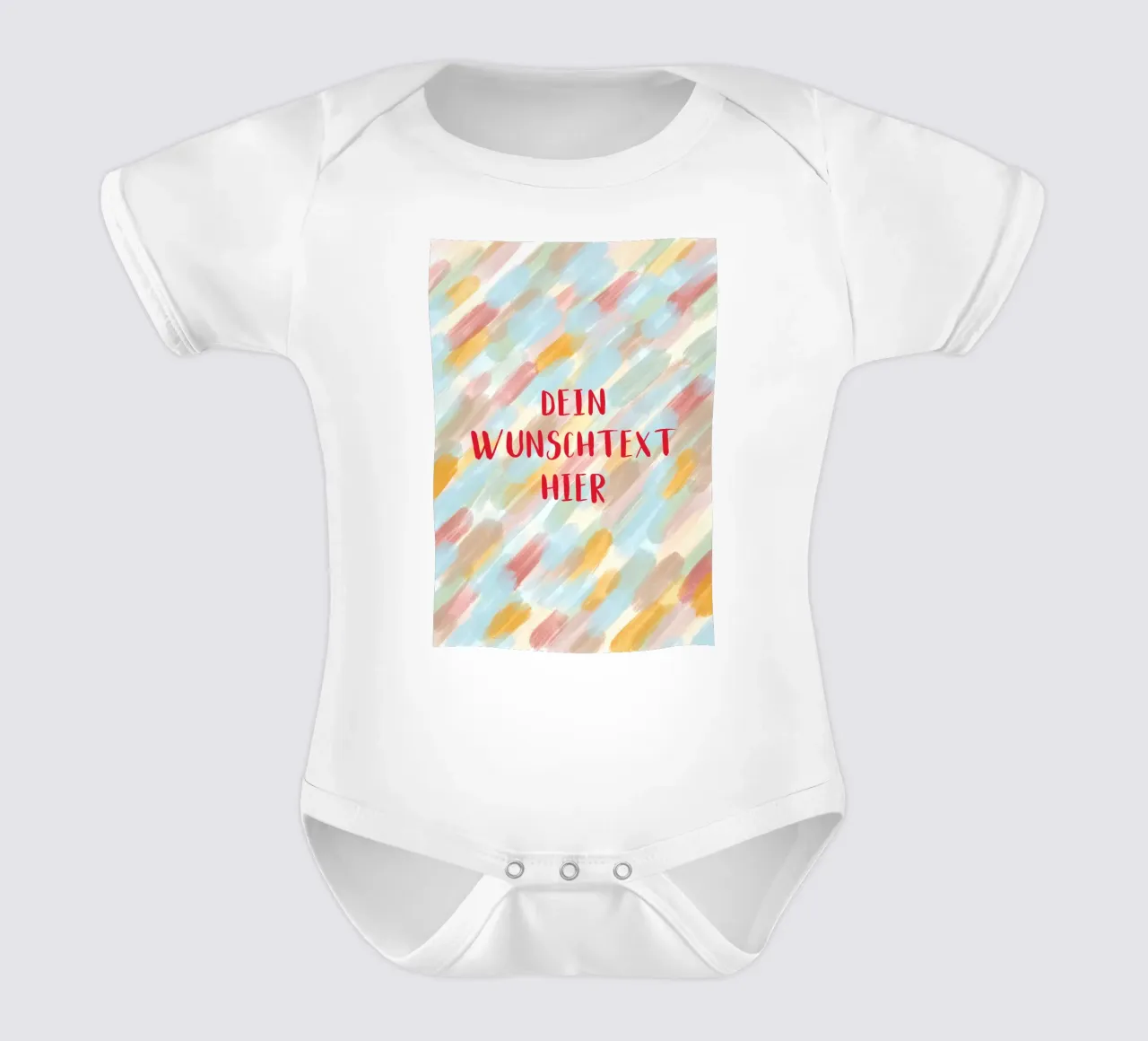 Pastel brush mit Wunschtext body neonato maniche corte da BAINAI
