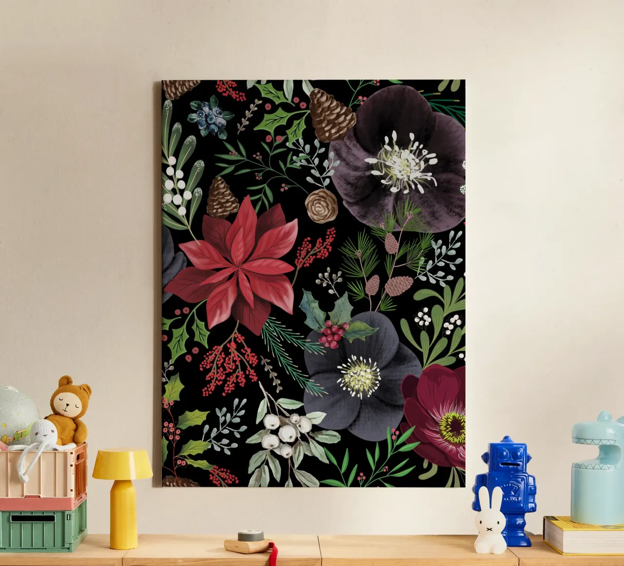 Christmas Maximalist canvas by anisillustration