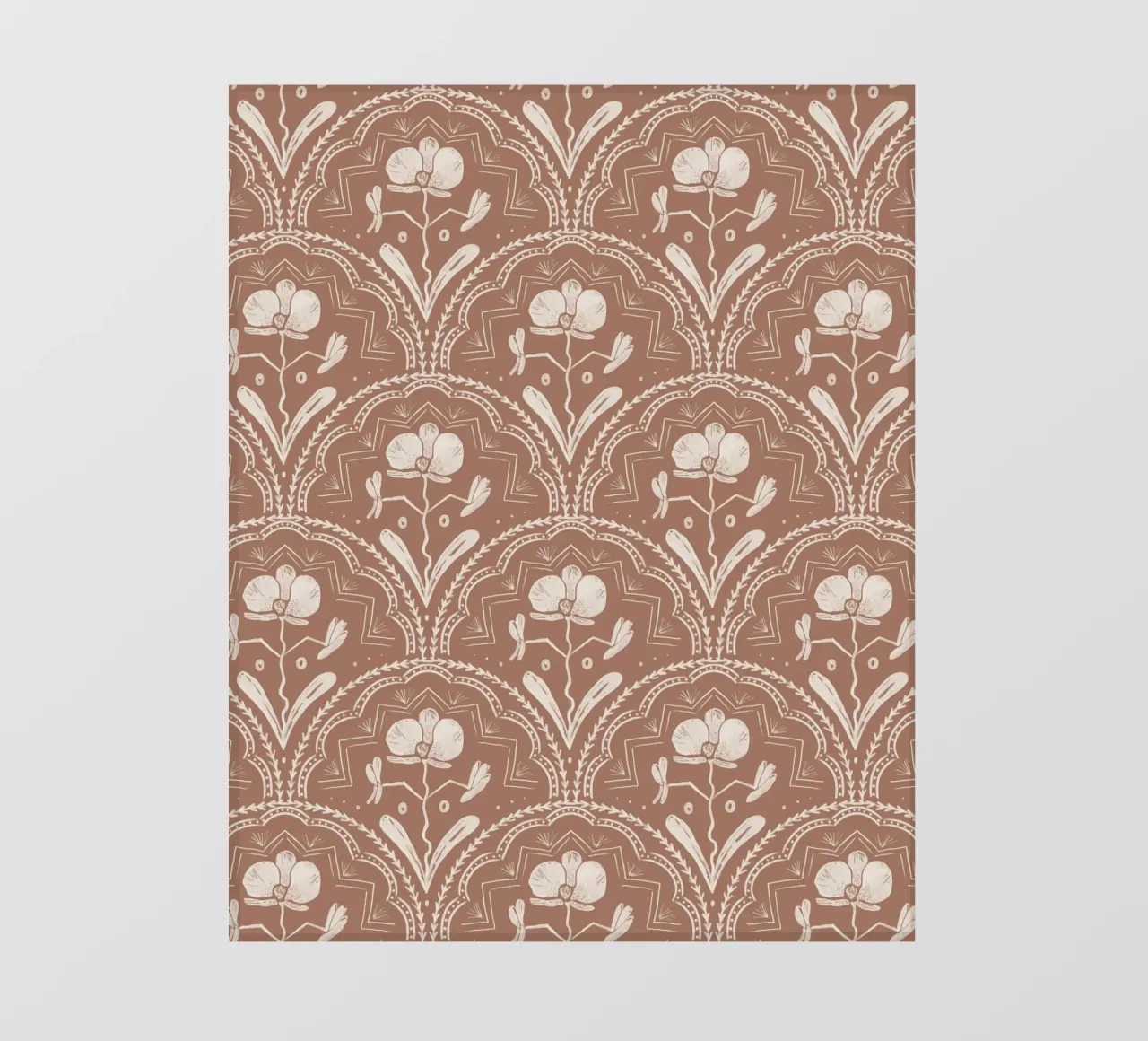 Orchid Tiles - Mocha Mousse pellicola backlit da anisillustration