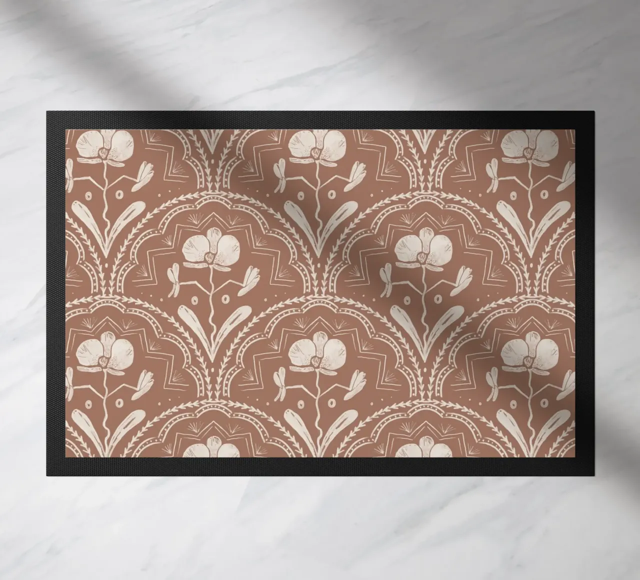 Orchid Tiles - Mocha Mousse zerbino da anisillustration