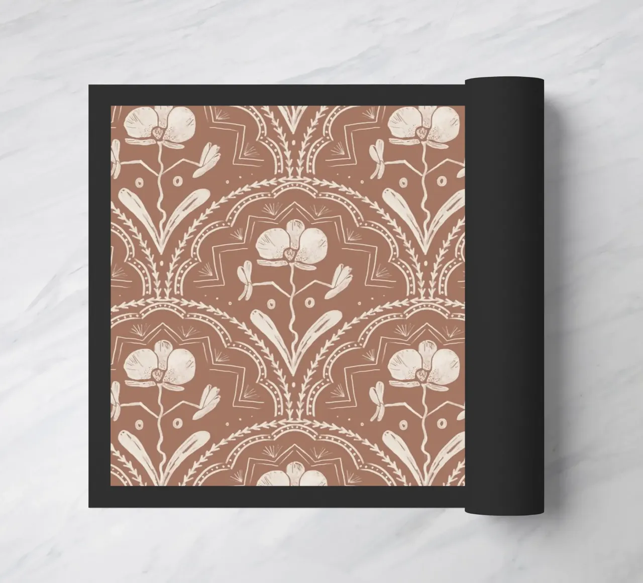 Orchid Tiles - Mocha Mousse zerbino da anisillustration