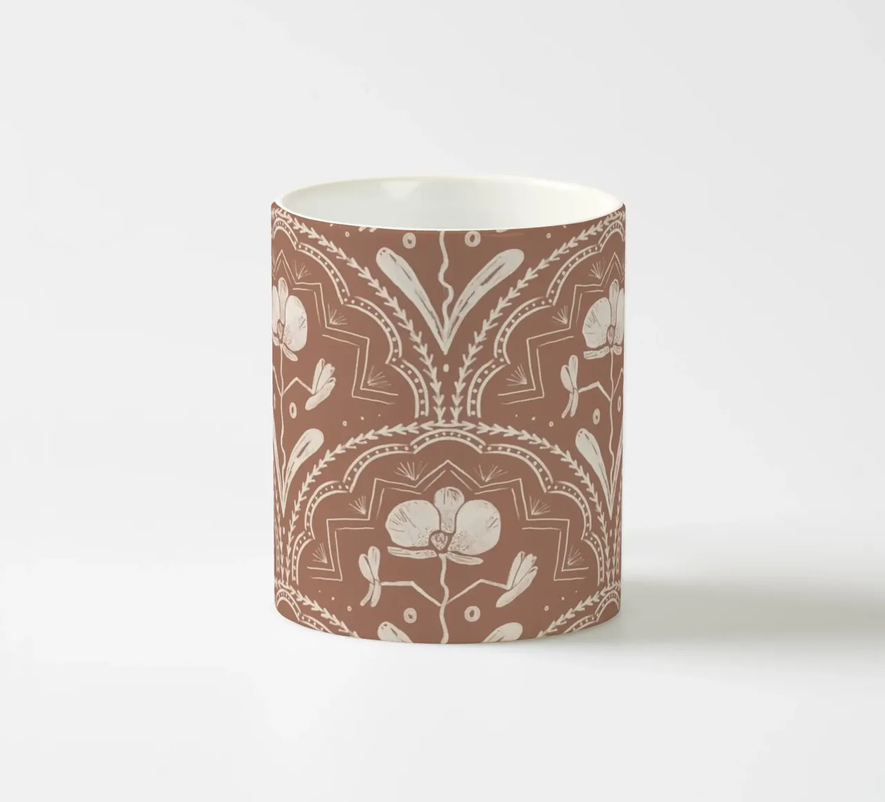 Orchid Tiles - Mocha Mousse tazza in ceramica da anisillustration