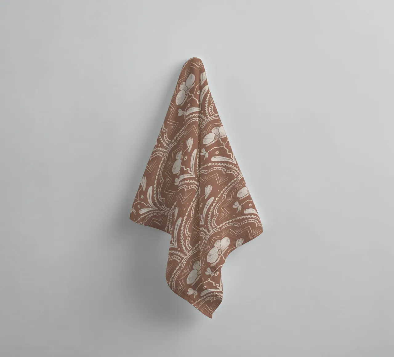 Orchid Tiles - Mocha Mousse asciugamano da bagno da anisillustration