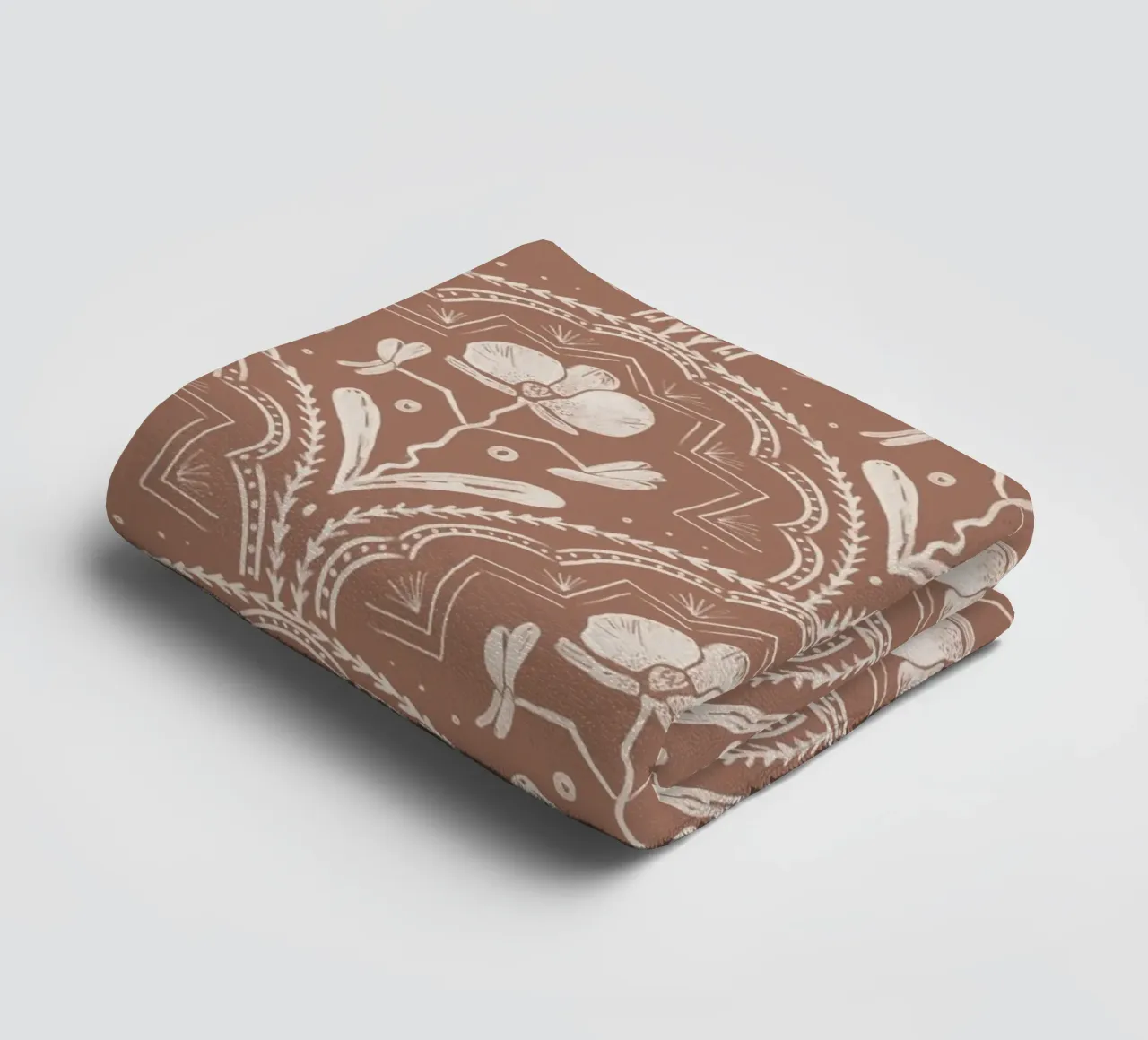 Orchid Tiles - Mocha Mousse asciugamano da bagno da anisillustration